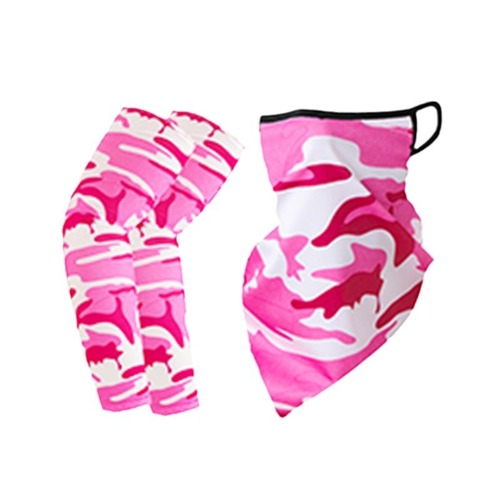 Summer cycling triangle towel sun protection ice silk sleeves outdoor sports unicorn towel multifunctional men's and women's sun protection combination