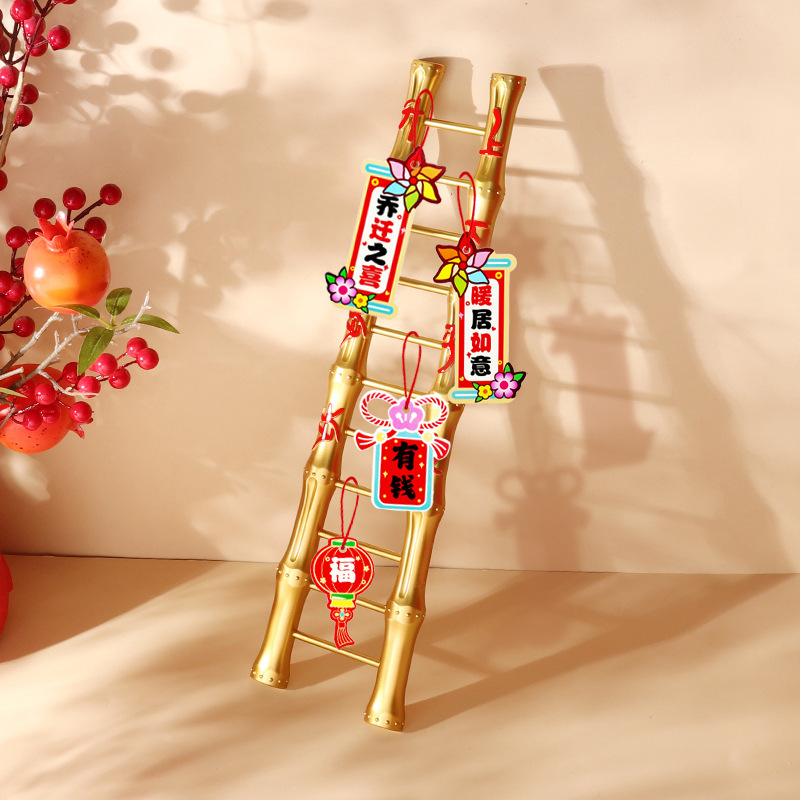 Nuevo hogar decoración ceremonia de mudanza nuevos artículos de mudanza decoración escalera paso a paso elevación ornamentos