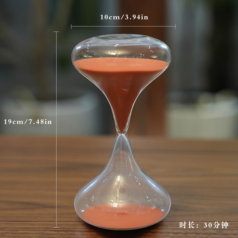 30 minutos reloj de arena de vidrio personalidad reloj de arena del hogar decoración de escritorio fábrica al por mayor image 4