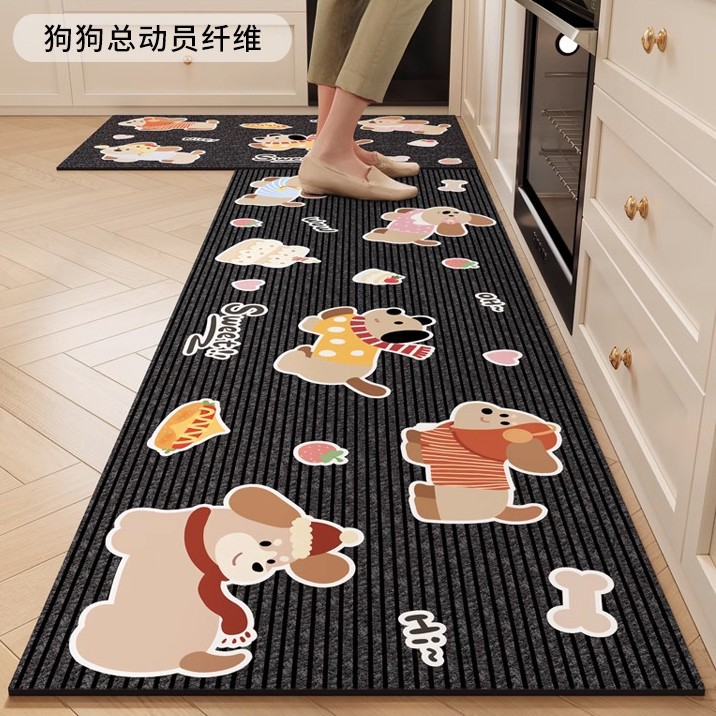 Cojín de cocina de dibujos animados resistente al desgaste resistente a la suciedad fácil de cuidar alfombra de barro de diatomeas absorción de agua absorción de aceite secado rápido cojín antideslizante doméstico