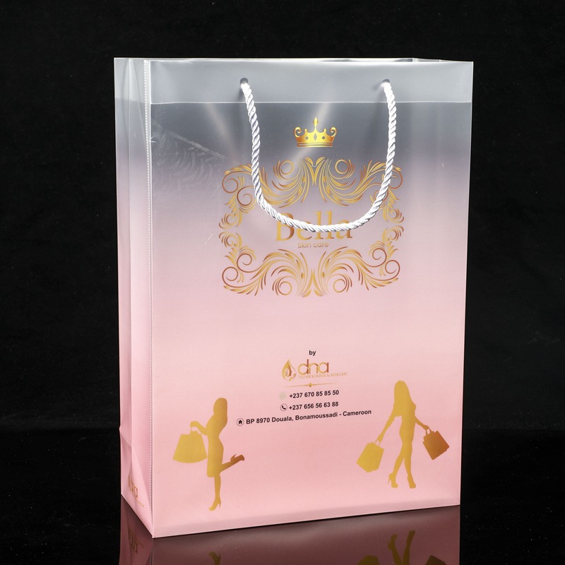 批发透明手提袋PP磨砂手提袋礼品袋伴手礼包装袋可印logo