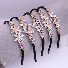 Korean Crystal Hairband with Bow Fabric Headband for Women, Hair Accessory, Hair Clip, Wholesale