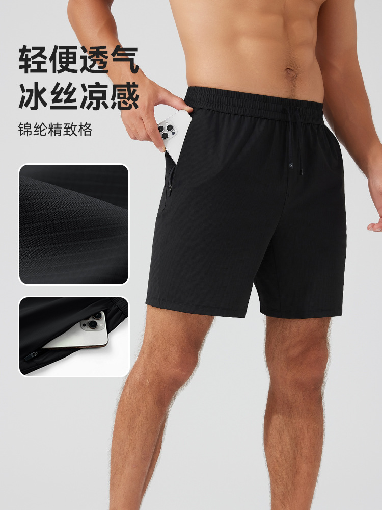 Pantalones cortos deportivos transfronterizos pantalones cortos masculinos de algodón y Nylon para correr en verano pantalones de cuatro puntos de fitness al aire libre pantalones cortos de maratón pantalones cortos especiales