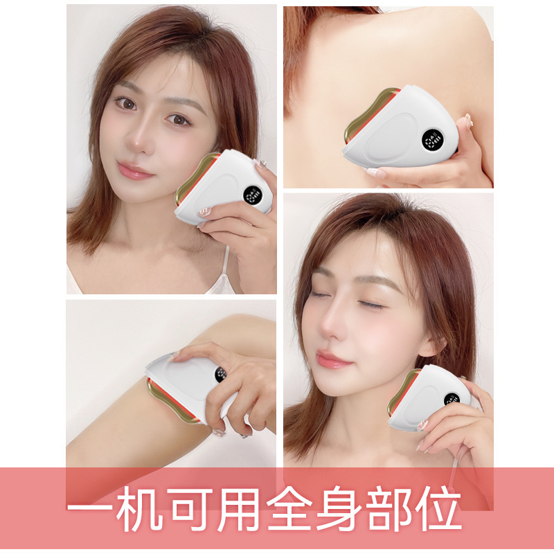 新商品クロスボーダー電動スマートスクレーパー美容顔マッサージオイル知能加熱石スクレーパーマッサージ器|undefined