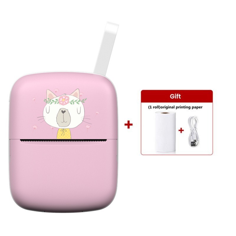 Mini impresora portátil transfronteriza de bolsillo Bluetooth inalámbrica conectable impresora adhesiva sensible al calor doméstica