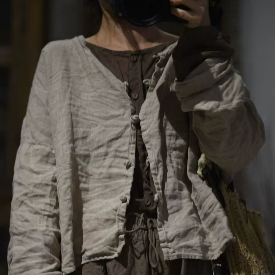 24/7 SN77 Новый стиль белья досуг литературный стиль ручной кардиган куртка