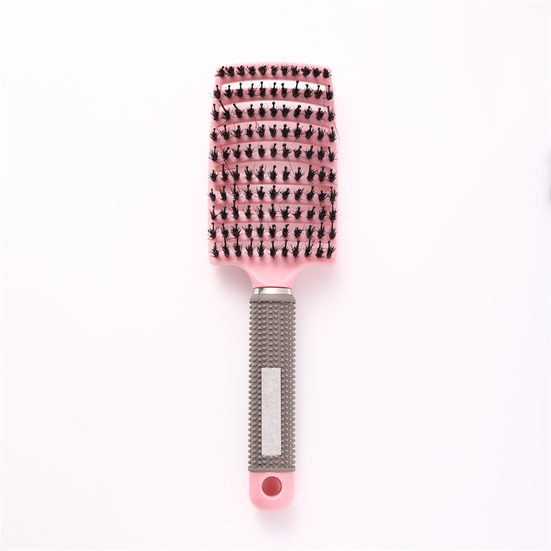 Pink double hair [large curved comb with rubber coating]