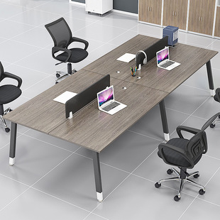 Staff office desk and chair combination computer desk modern simple four six eight people work card desk staff position
