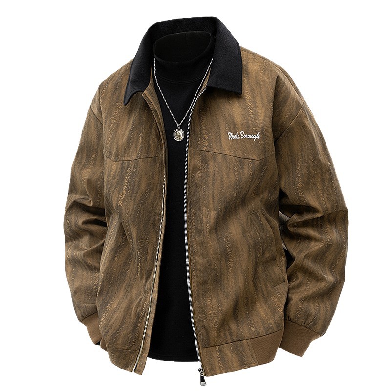 Chaqueta transfronteriza para hombres primavera y otoño nueva chaqueta marca de tendencia delgada ropa de vestir de tamaño extra chaqueta de trabajo casual