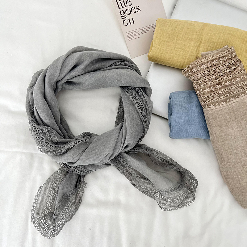 Bufandas de seda cuadrada alta sensación de moda literatura y lino de algodón retro de alta calidad bufandas multifuncionales bufandas de seda al por mayor