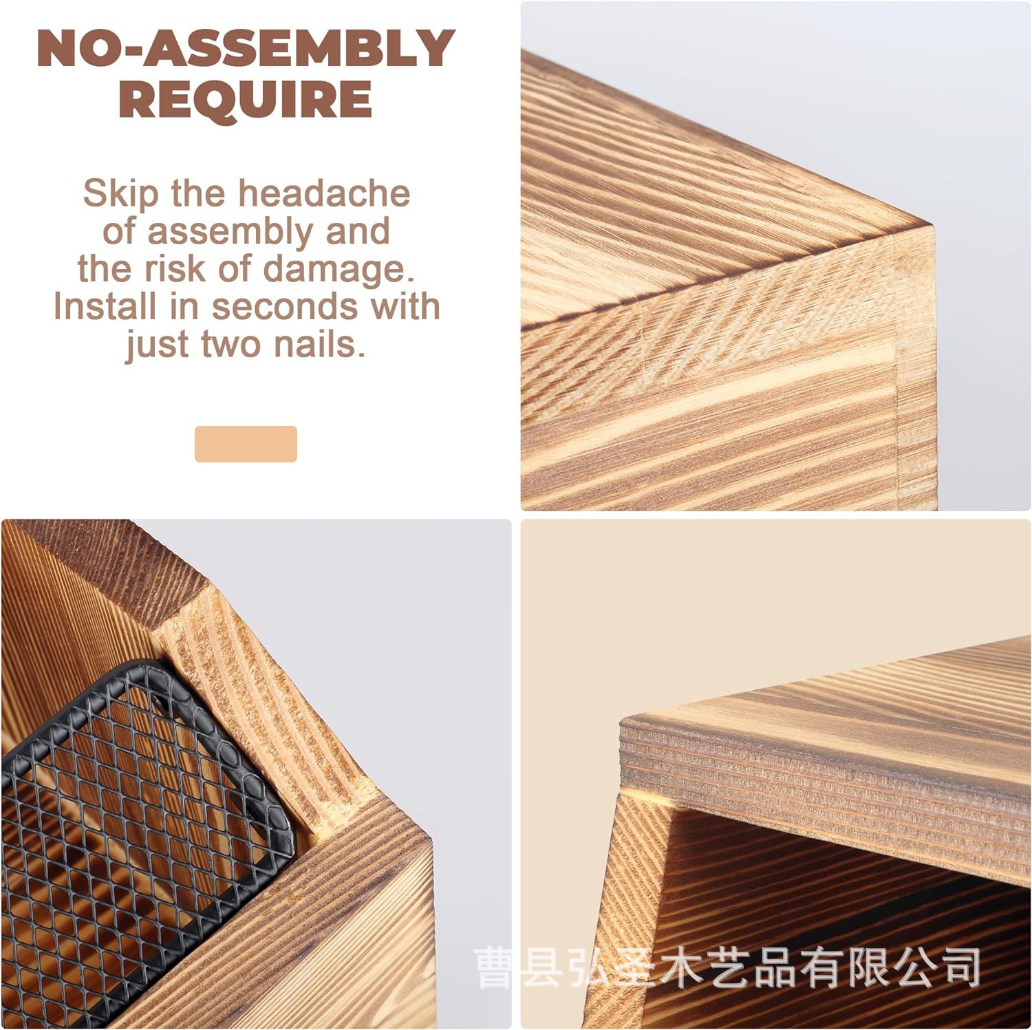 Estante de almacenamiento de raquetas de tenis de mesa de pared de madera maciza Estante de almacenamiento de 4 compartimientos con estante de almacenamiento de caja de almacenamiento de tenis de mesa