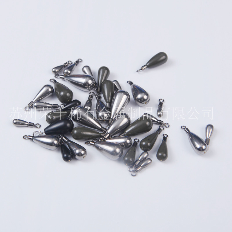 水滴钨鱼坠 钨鱼坠水滴型状全渔具配件大小克重全