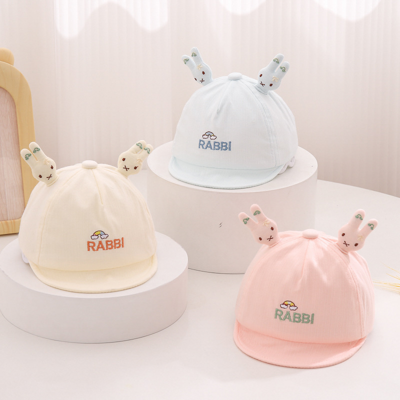 2024 nuevo sombrero de béisbol de conejo arco iris sombrero para niños sombrero para niños sombrero para niñas a prueba de viento y protección solar cuatro estaciones