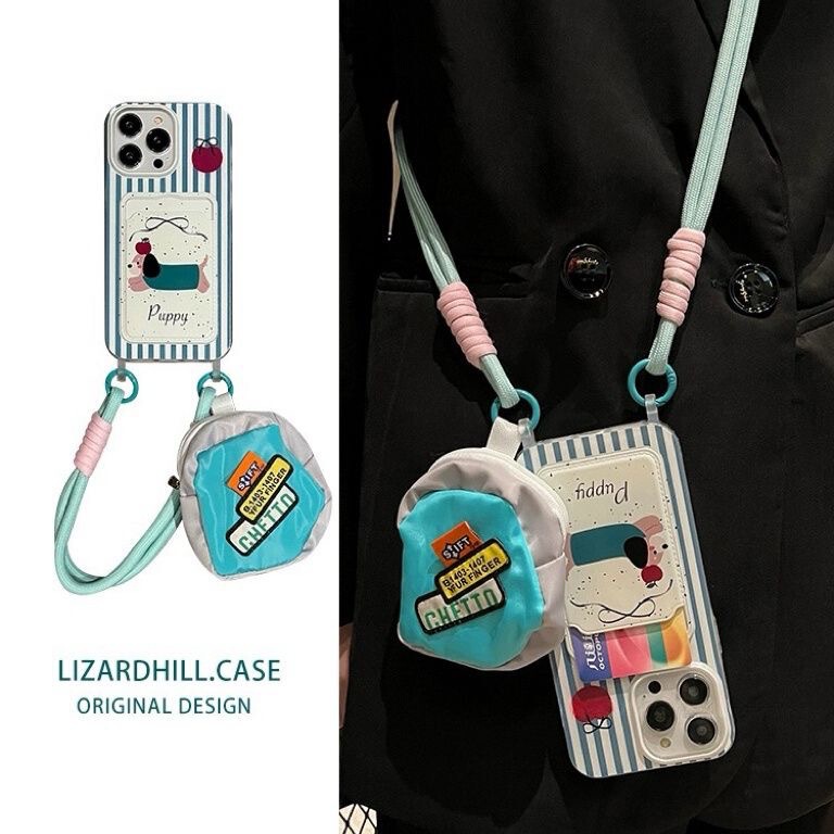 Apple puppy for card lanyard IP15 Apple 13 Huawei P70 mobile phone case 12 new OPPO creative new Apple puppy for card lanyard IP15 Apple 13 Huawei P70 mobile phone case 12 new OPPO creative new