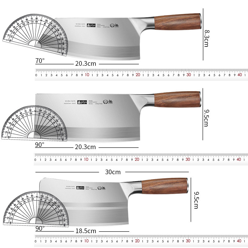 Kit completo de cuchillos cortar cuchillo de cocina afilado cuchillo de corte cuchillo de cocina de hueso de pera real mango de madera de cocina de acero inoxidable otros
