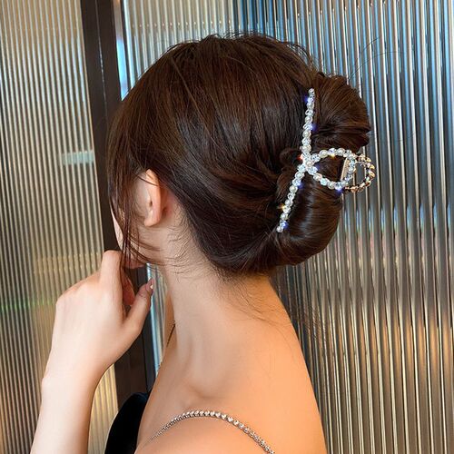 Korean style grab clip for hairpins on the back of the head, internet celebrity metal hair clip, headwear, elegant temperament, shark clip wholesale
