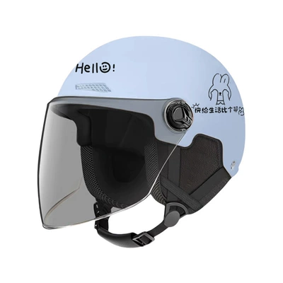 Motosiklet kaskı (dəbilqə): All Seasons, Lightweight Safety Helmet Hd - 3c-four-seasons-removable-ear-protection-blue-high-definition-transparent-anti-fog-one-size-fits-all