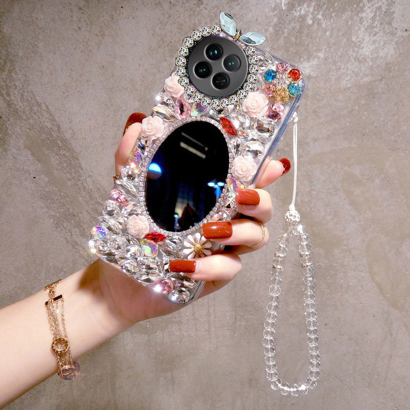 Vivox90 Diamond Mobile Phone Case S16 Mirror V2241A All-Inclusive S15 Anti-Fall S10Pro Luxury Rhinestone S9E Female