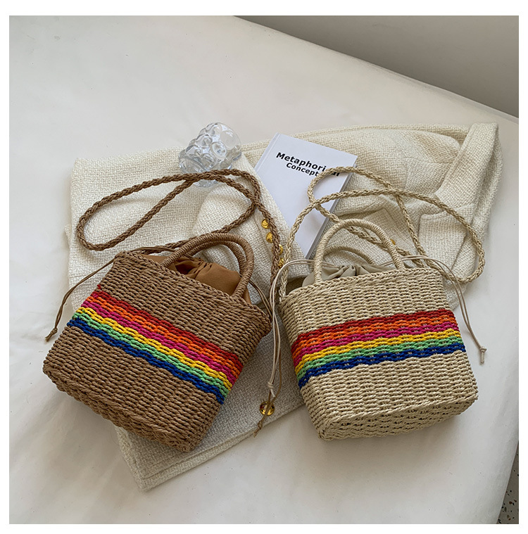 Women's 2022 Summer New Fashion Single Shoulder Underarm Straw Woven Bag display picture 4