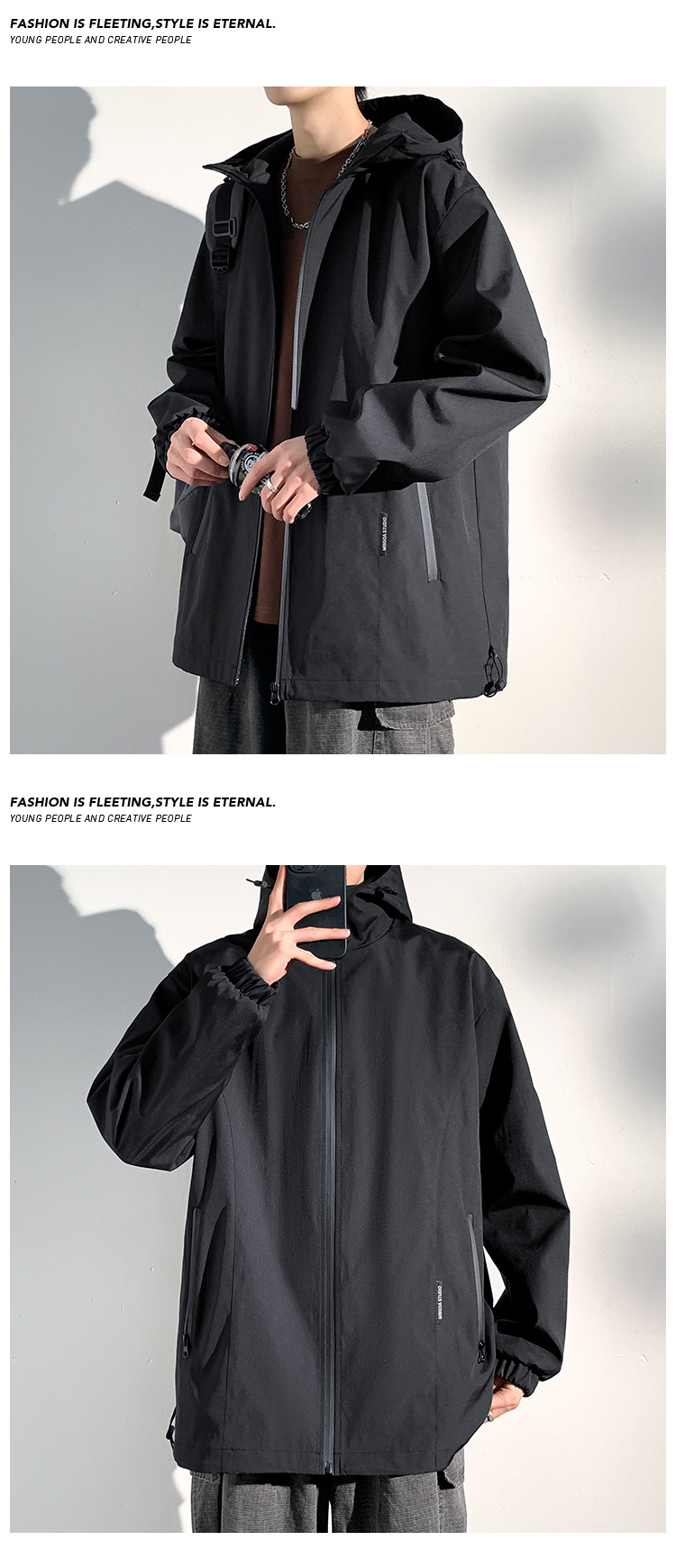 Men's American Style Functional Hiking Workwear Jacket Spring Coat_voghion.com