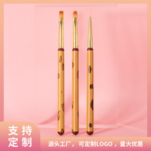 日式竹木桿美甲筆刷套裝 跨境美甲工具筆竹子彩繪筆光療筆水晶筆