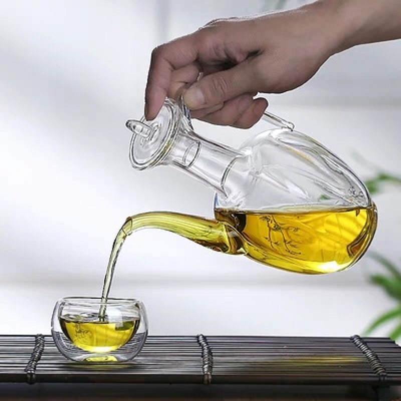 Canción de imitación que sostiene la olla chaise pot Kung Fu juego de té tetera de vidrio resistente al calor tetera resistente a altas temperaturas tetera hirviendo olla de vino caliente