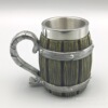 One Piece large capacity of the same wooden barrel beer glass anime surrounding stainless water cup steel props cup mug