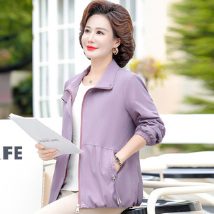 Mother autumn 2025 new windbreaker coat middle-aged and elderly women's spring and autumn thin coat foreign style plus size jacket