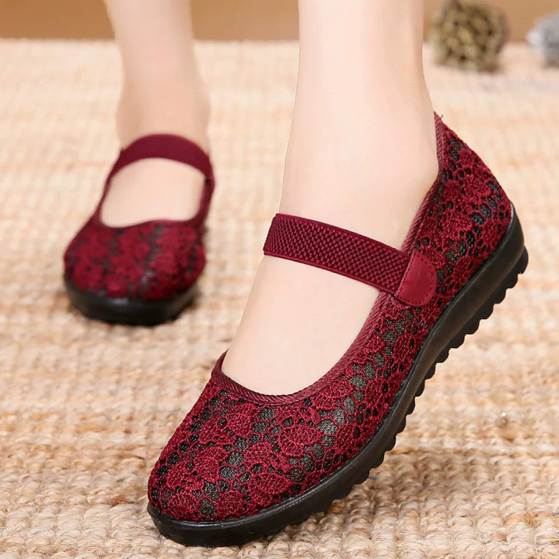 Slip-ons, summer footwear, shoes, sandals for mother