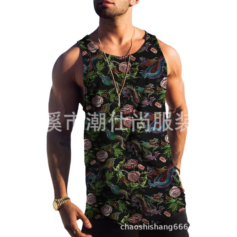 Camiseta sin mangas hombre fitness running verano estilo europeo Venom