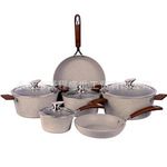 厂家批发不粘锅家用铝制四件套礼品套装电磁炉汤锅雪平锅辅食锅