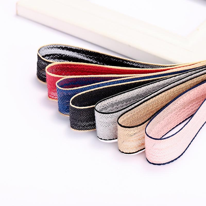 Fashion Big Belly Yarn Color Edge Cotton and Linen Hat with Home Shoes Clothing Home Textile Straw Hat Crafts Gift Box Decorative Packaging Ribbon