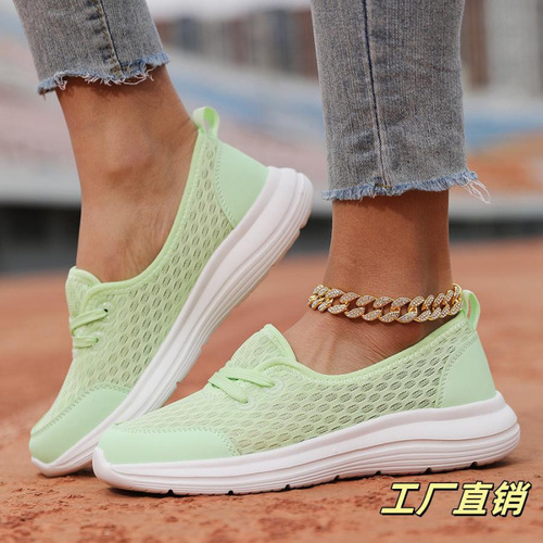 Casual shoes women's new mother shoes, light walking shoes, light breathable, step-on outdoor women's shoes
