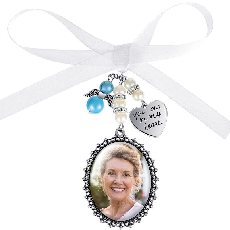 Wedding gift pendant blue pearl love angel pendant bride's souvenir pendant pearl wings portrait pendant Wedding gift pendant blue pearl love angel pendant bride's souvenir pendant pearl wings portrait pendant