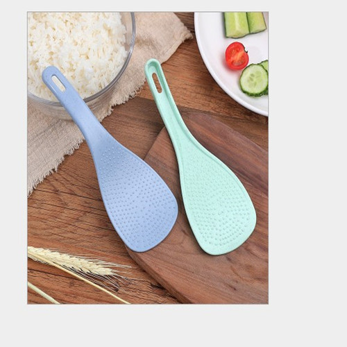 Kitchen supplies wheat straw rice spoon, plastic rice spoon with handle, rice cooker rice shovel