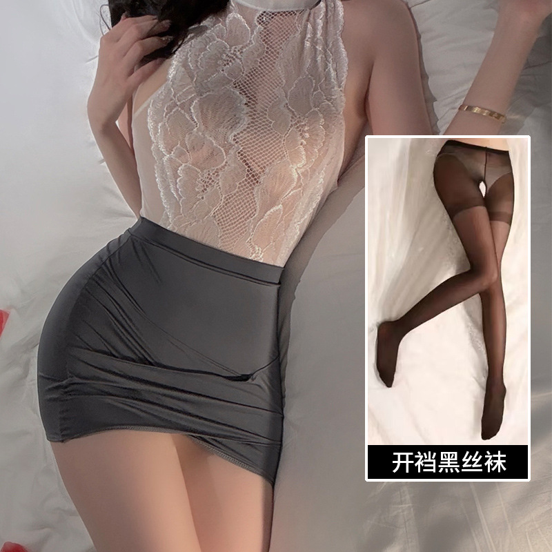 Lencería sexy mujer sexy puro deseo secretaria bolso falda de cadera pasión tentación sexy traje de perspectiva hueco en nombre de A378