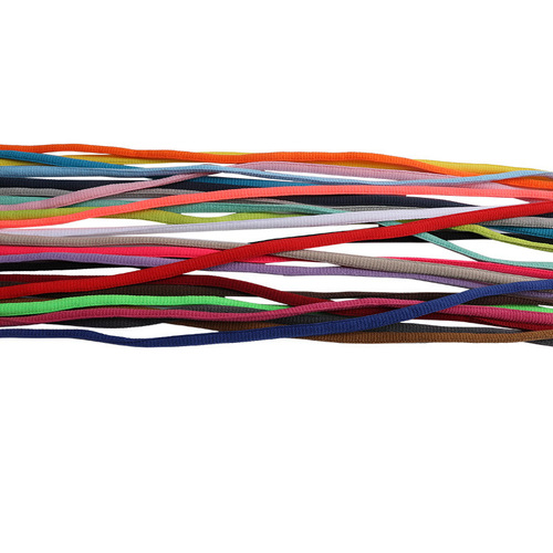 Flat half-round sneaker laces canvas board laces flat grey blue green red yellow white black laces trendy multiple colors available