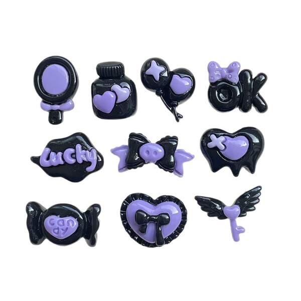 Purple small balloon with accessories with bow