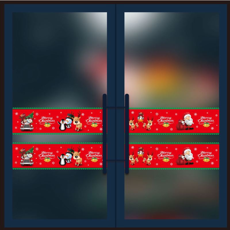 アマゾンの新型クリスマス静電は祝日の装飾ガラスを貼ってショーウインドーのシーンを貼ってサンタクロースの静電シールを配置します。|undefined