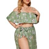 Сексуальный комплект, купальник, городской стиль, европейский стиль, большой размер, 3 предмета, оптовые продажи