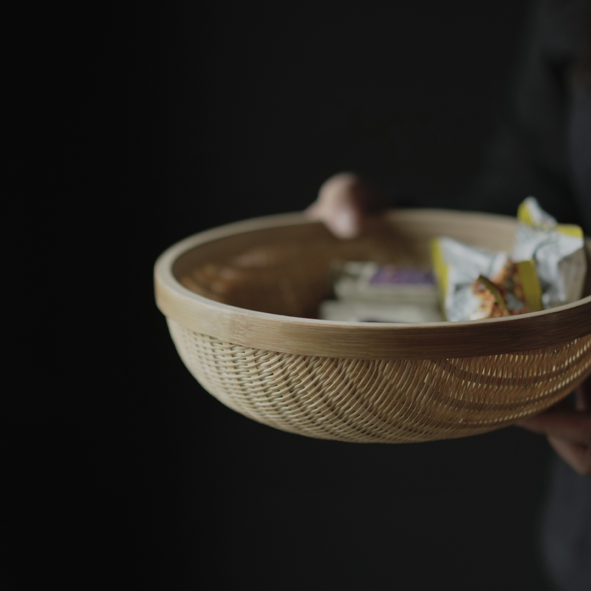 Cestas de bambú trenzadas, cestas de almacenamiento, placas de frutas hechas a mano, cestas de aguja, cestas de aguja, utensilios de té, almacenamiento de artículos