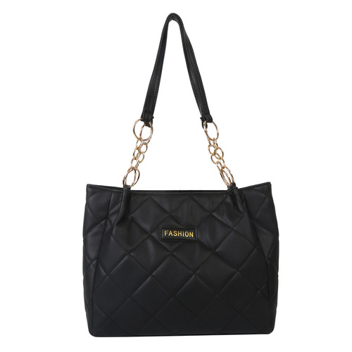 Casual large-capacity bag for women  spring new style simple and stylish commuter shoulder bag fashionable texture tote bag