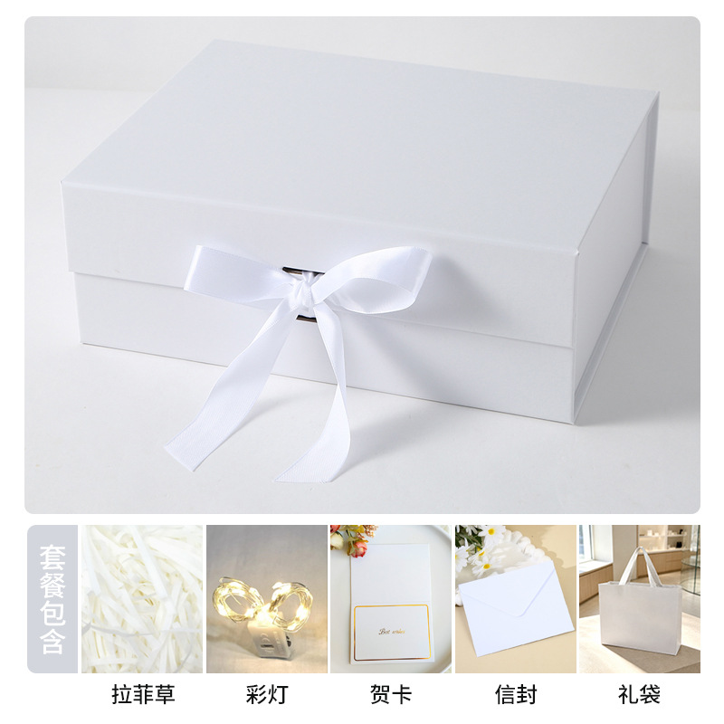 Caja plegable de una pieza, caja de regalo con solapa de absorción magnética, caja de regalo de acompañamiento de mariposas, caja vacía de regalo transfronteriza, caja de regalo se puede fijar image 25