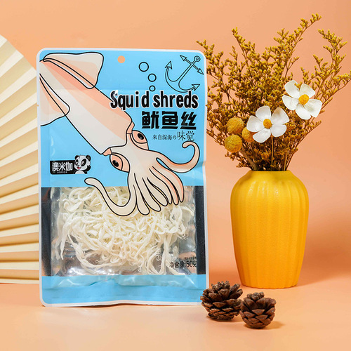 Omega Instant Hand-Torn BBQ Squid Strips Spicy Original Squid Strips Cuttlefish Strips Wholesale Dried Goods Leisure Snacks