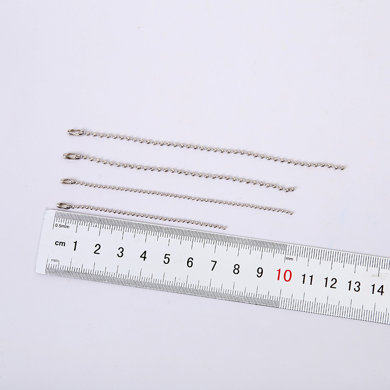 10cm-15cm吊牌链批发DIY饰品钥匙扣珠珠链材料铁质珠链项链链条详情图8