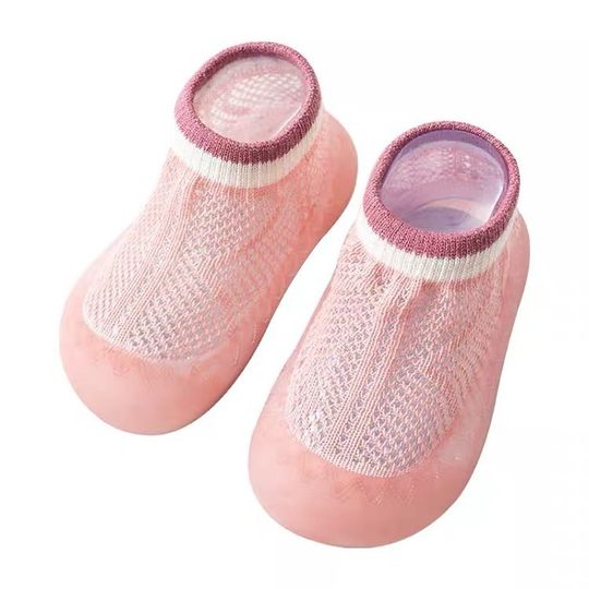 2022 Spring and Summer New Combed Cotton Non-slip Breathable Children's Soft Sole Shoes Baby Toddler Shoes Mesh Floor Socks