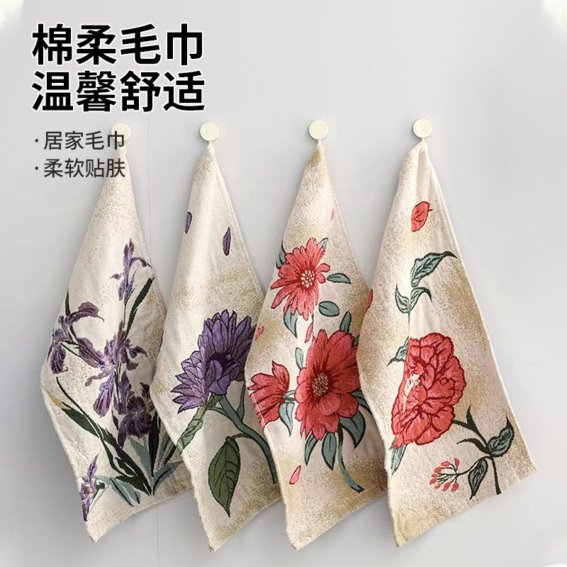 Trendy Cotton Towel, Pure Cotton Gauze Baby Face Towel, Children's Handkerchief, Household Absorbent Cartoon Towel, Class a
