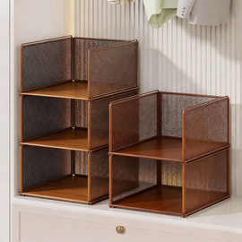 衣柜内分层架衣帽间抽拉式包包置物架衣物收纳箱子多层分类整理筐