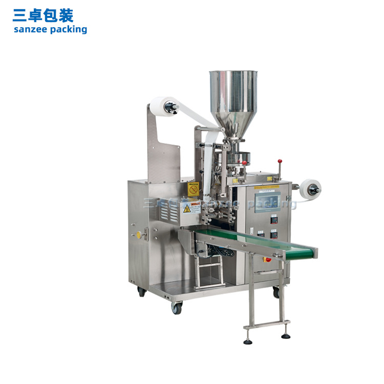 带线带标茶叶包装机 全自动计量袋泡茶包装机 立式袋泡茶包装机