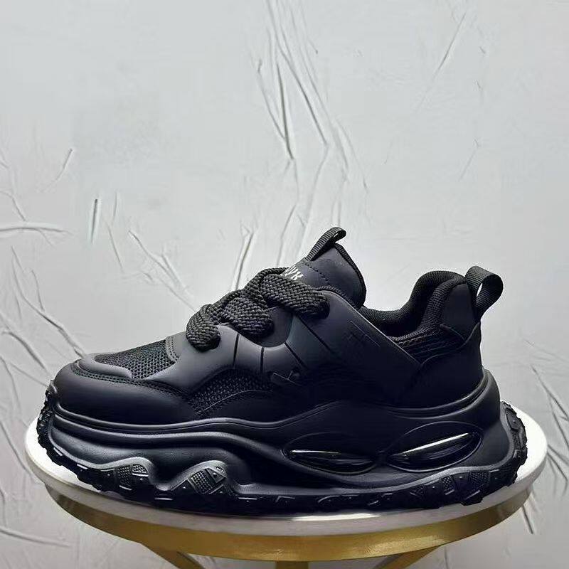 Giày thể thao nam lưới thoáng khí đế dày 3 cm kiểu sneaker năng động — YC512 màu trắng, YC512 màu đen chi tiết 3